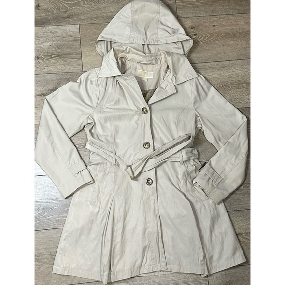 MICHAEL Michael Kors Jackets & Blazers - •Sold• Michael Kors Hooded Single Button Belted Trench Coat